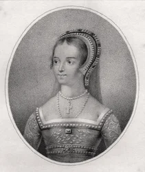 Catherine Parr, gravada por Bocquet, de "Um Catálogo dos Autores Reais e Nobres", publicada em 1806