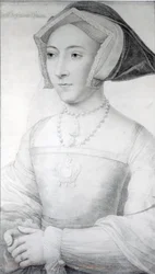Jane Seymour, c.1536 (giz, caneta e tinta)