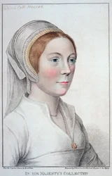 Retrato de Catarina Howard (1520-42) gravado por Francesco Bartolozzi (1727-1815) 1796
