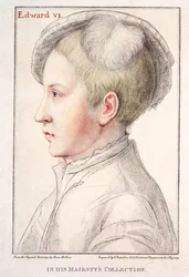 Retrato de Eduardo VI (1537-53) gravado por Francesco Bartolozzi (1727-1815) 1796