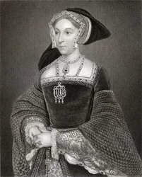 Retrato de Jane Seymour (c.1509-37) de &39;British Retratos Lodge&39;, 1823