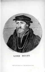 Retrato de Sir Anthony Denny (1501-49) em 1541, gravado por W. Richardson