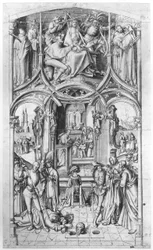 Desenho preparatório para a "Basílica de São Paulo sem as paredes".
