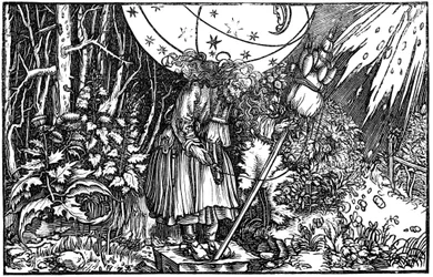 Velha bruxa ou fada girando, 1547