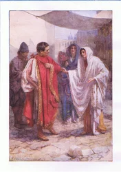 Suplicar-te a mim, dama honesta Eu não conheço você. (The Comedy of Errors), de Obras Completas de Shakespeare, publicado por George Harrap & Co Ltd, década de 1920