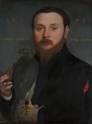Retrato de um nobre com um falcão, 1542