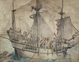 Navio com marinheiros revoltados, Lansquenets e uma Sutleress