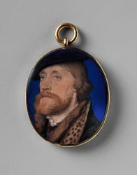 Thomas Wriothesley, Primeiro Conde de Southampton, c.1535 (pergaminho colocado no cartão)