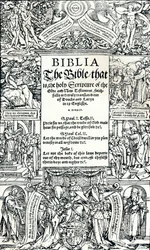 Página de rosto da Bíblia em inglês de Coverdales, 1535
