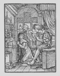 A Freira, de A Dança da Morte, c. 1526, publicado em 1538.