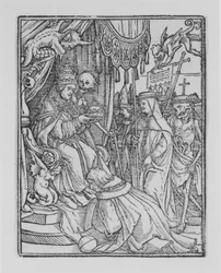 O Papa, de A Dança da Morte, c. 1526, publicado em 1538.