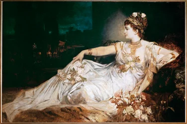 A atriz Charlotte Wolter como Messalina (óleo sobre tela)