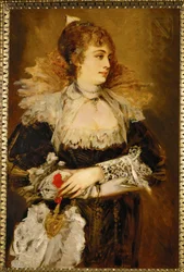 Hanna Klinkosch, membro conhecido da alta sociedade de Viena ... (pintura sobre madeira)