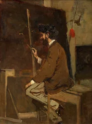 Auto-retrato em frente ao cavalete, antes de 1868.