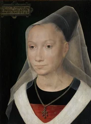 Pormenor do retrato de uma jovem mulher