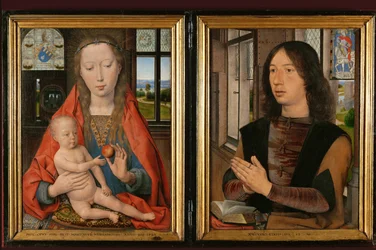 Díptico de Maarten van Nieuwenhove (pintura sobre painéis de carvalho)