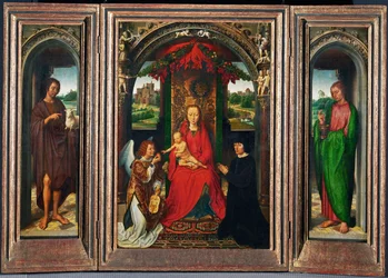 Johannesaltaerchen, pequeno altar para os Santos João Batista e João Evangelista (pintura sobre madeira de carvalho)
