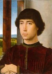 Retrato de um homem numa loggia