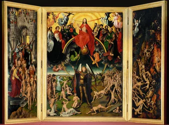 Tríptico com o Juízo Final. Painel central (tríptico sobre painel)