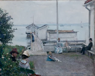 A Casa de Banho em Asgardstrand (óleo sobre tela)