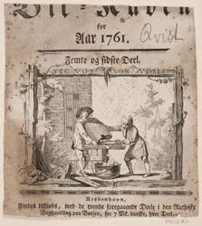 A vinheta do título para "Bii-Kuben para o ano de 1761", Parte V