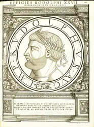 Ralph, do comandante geral dos Roman Leste e Oeste mais verdadeiras imagens de moedas antigas, gravura por Rudolph Wyssenbach, impressa por Andreas Gessner, Zurique, 1
