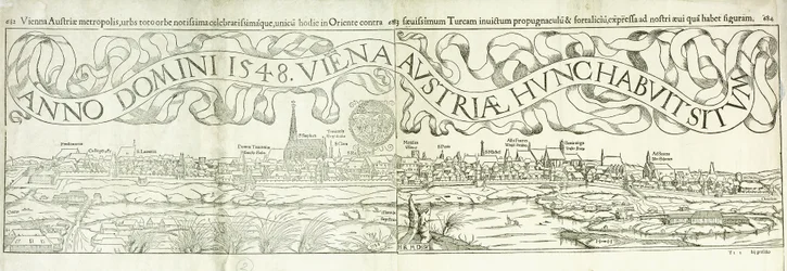 Vista da cidade de Viena em 1548, 1550