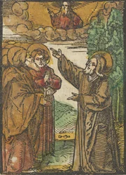 Cristo Falando sobre seu Retorno ao Pai, de Das Plenarium, 1517.