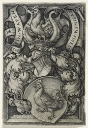 Brasão com um galo, 1543
