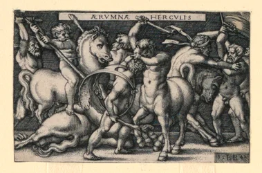 Hércules lutando contra os centauros