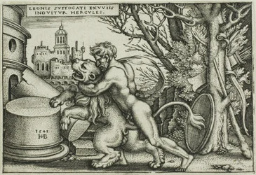 Hércules e o Leão Nemeu, de Os Trabalhos de Hércules