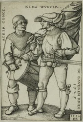 Porta-estandarte e baterista