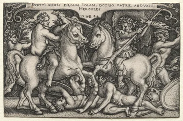 Os trabalhos de Hércules: Hércules abduzindo Iole, 1544.