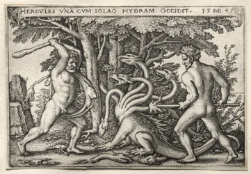 Os trabalhos de Hércules: Hércules matando a Hidra de Lernean