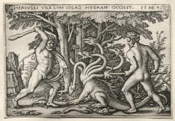 Os trabalhos de Hércules: Hércules matando a hidra de Lernean, 1545.