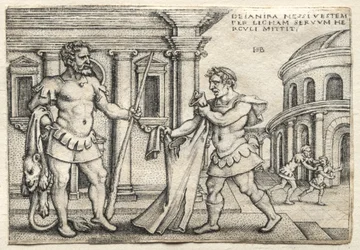 Os Trabalhos de Hércules: Hércules Recebendo a Roupa Embebida em Sangue de Nessus, 1542.