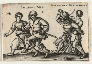 O casamento camponês ou os doze meses: 5-Philipus Mei 6-Johannes Brachmon, 1546.