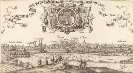 Vista de Nuremberg do leste [seção central], 1552.
