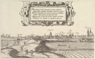Vista de Nuremberg, a leste, placa esquerda, 1552.