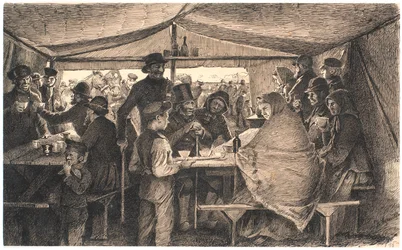 Uma tenda de mercado