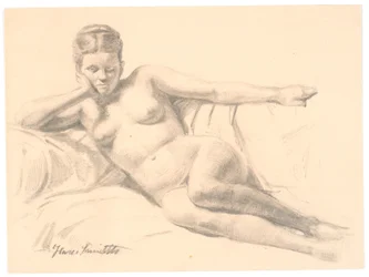 Modelo feminino deitada