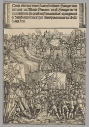 Campanha Húngara, placa 14 de Cenas Históricas da Vida do Imperador Maximiliano I do Arco do Triunfo