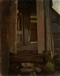Entrada de uma casa na Floresta Negra