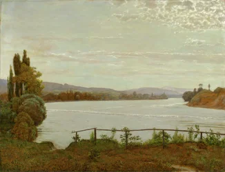 Manhã no Alto Reno junto a Säckingen