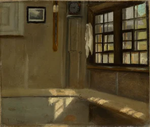 Canto de um quarto numa casa de campo
