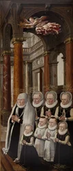 A família de Júlio de Brunsvique-Luneburgo e Edwiges de Brandemburgo. Asa do Retábulo do Epitáfio