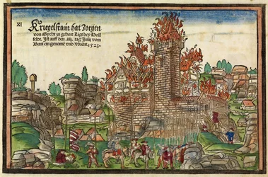 Destruição do Castelo de Krögelstein pela Liga da Suábia