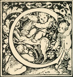 C - Um alfabeto de Hans Weiditz, c1520-1521, 1908.
