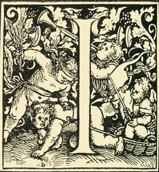 I - Um alfabeto de Hans Weiditz, c1520-1521, 1908.
