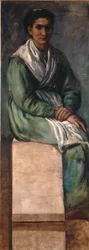 Mulher na escadaria. Estudo para os frescos da Estação Zoológica de Nápoles